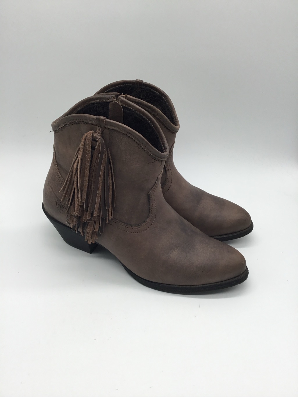 Ariat Duchess Leather Ankle Boot With Fringe Detail